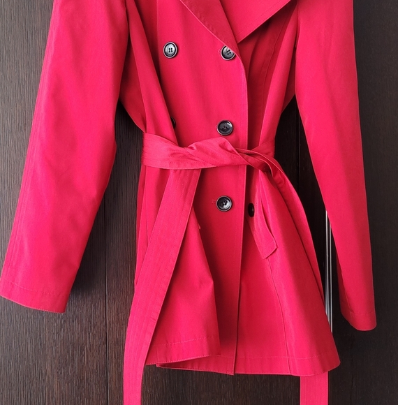 Calvin Klein hooded rain trench coat - Picture 2 of 4